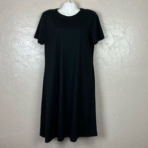 SUSAN GRAVER STYLE DRESS Black comfort SHORT SLEEVE Size larga‎